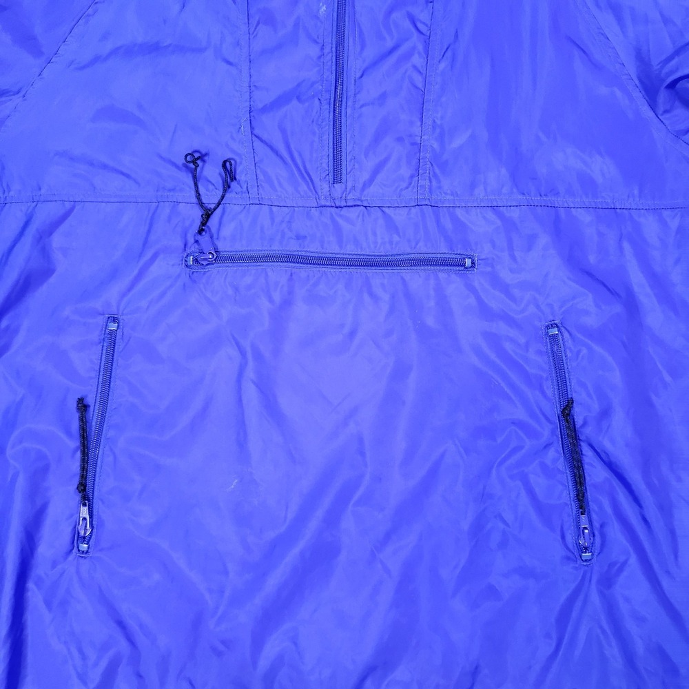 Vintage Rei Anorak Jacket Mens M Blue Lightweight 1/2 Zip Pullover Pockets - Picture 11 of 12